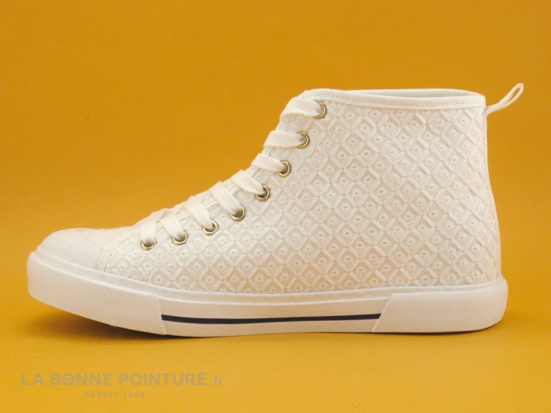 Tropeziennes MOLOKAI Blanc Broderie - 42551 - Basket Montante 5 Tropeziennes MOLOKAI Blanc Broderie - 42551 - Basket Montante – Image 3