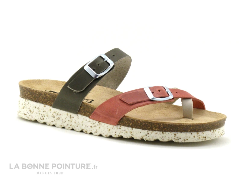 Bio Life 1934 964 Candy 05 Kaki - Rouge - Beige - Tong Femme 6 Bio Life 1934 964 Candy 05 Kaki - Rouge - Beige - Tong Femme – Image 4