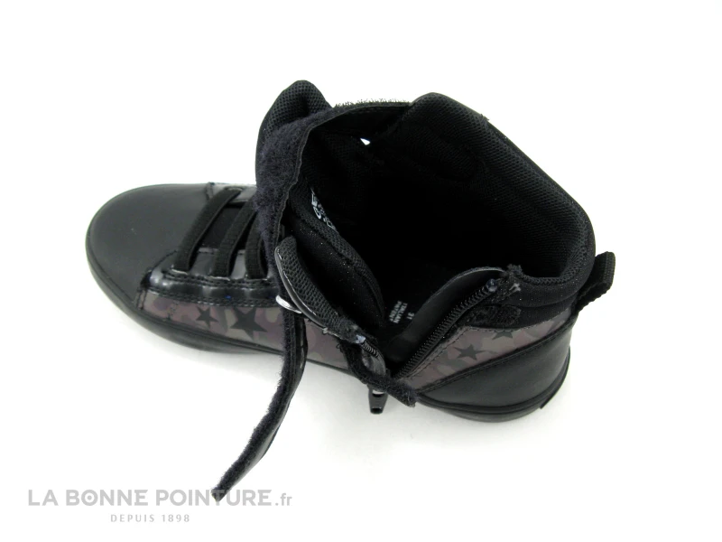 Geox J164NA GISLI Noir Argent - Etoiles - Basket Montante Fille 7 Geox J164NA GISLI Noir Argent - Etoiles - Basket Montante Fille – Image 5