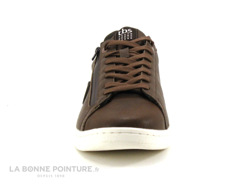 Tbs LILLIAN B8095 Tan - Basket Cuir Marron Homme Avec Zip 4 Tbs LILLIAN B8095 Tan - Basket Cuir Marron Homme Avec Zip – Image 2