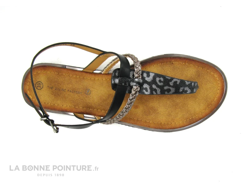 The Divine Factory FJ3974 Noir - Tresse Argent - Tong Fermee 5 The Divine Factory FJ3974 Noir - Tresse Argent - Tong Fermee – Image 3