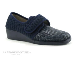 A Campello DELFINA 1568 - Chausson Velcro Femme Bleu Marine