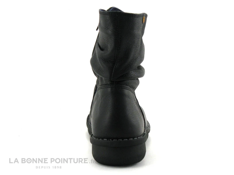 Jungla 7559 Noir - Tige Plissee - Bottine Femme Cuir Noir 6 Jungla 7559 Noir - Tige Plissee - Bottine Femme Cuir Noir – Image 4