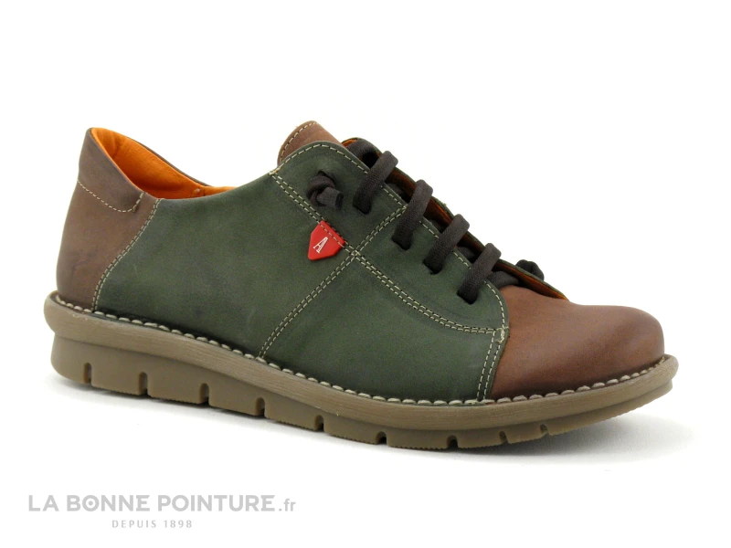 Alce Shoes 9361 Marron Kaki - Chaussure Basse Femme Bicolore 3 Alce Shoes 9361 Marron Kaki - Chaussure Basse Femme Bicolore