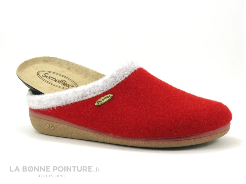 Semelflex DOLOMITE Rouge - Pantoufle Femme Avec Semelle Amovible 6 Semelflex DOLOMITE Rouge - Pantoufle Femme Avec Semelle Amovible – Image 4