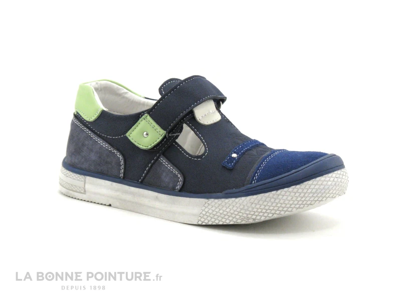 SK8 Noba - Bleu Marine - Vert - Chaussure Velcro GARCON 7 SK8 Noba - Bleu Marine - Vert - Chaussure Velcro GARCON – Image 5