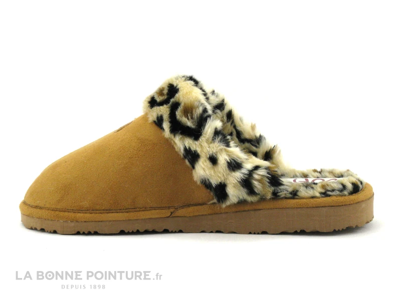 Ouf AZ81 Preside Camel - Fourrure Leopard - Pantoufle Mule Femme 4 Ouf AZ81 Preside Camel - Fourrure Leopard - Pantoufle Mule Femme – Image 2