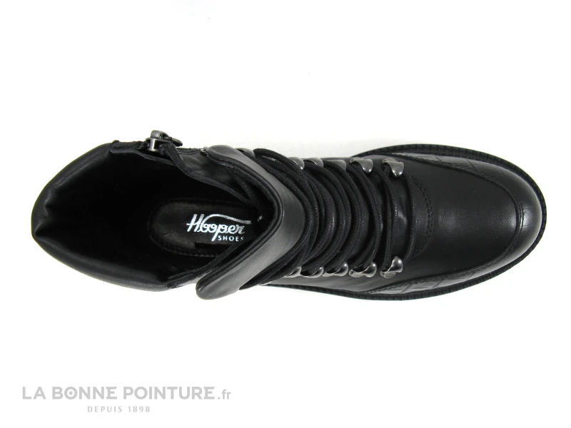 Hooper ISAC Noir - Bottine Cuir Noir Femme 8 Hooper ISAC Noir - Bottine Cuir Noir Femme – Image 6