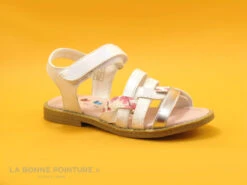 A 1 2 C 4 SOLEN-T Blanc Rose - Sandale Velcro