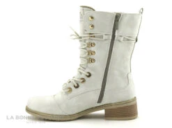 Mustang 1402 501 203 Glace - Bottine Blanche Femme -Chaussures Séries Magasin cd24607c73b9e66c561f35ea11d5d5ef img 3318.jpg 175748