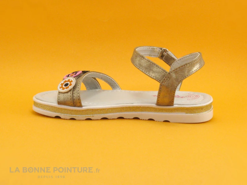 Wipop YMONDIA - Bronze - Cercles Brodes - Nu-pieds Fille 4 Wipop YMONDIA - Bronze - Cercles Brodes - Nu-pieds Fille – Image 2