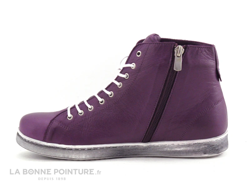 Andrea Conti 0341500-035 Pflaume - Chaussure Montante Prune 5 Andrea Conti 0341500-035 Pflaume - Chaussure Montante Prune – Image 3