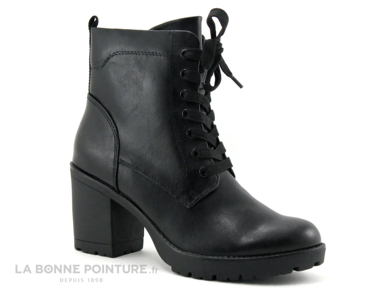 Marco Tozzi 2-25204-27 - Bottine Noire A Lacet Avec Talon Haut Epais 3 Marco Tozzi 2-25204-27 - Bottine Noire A Lacet Avec Talon Haut Epais