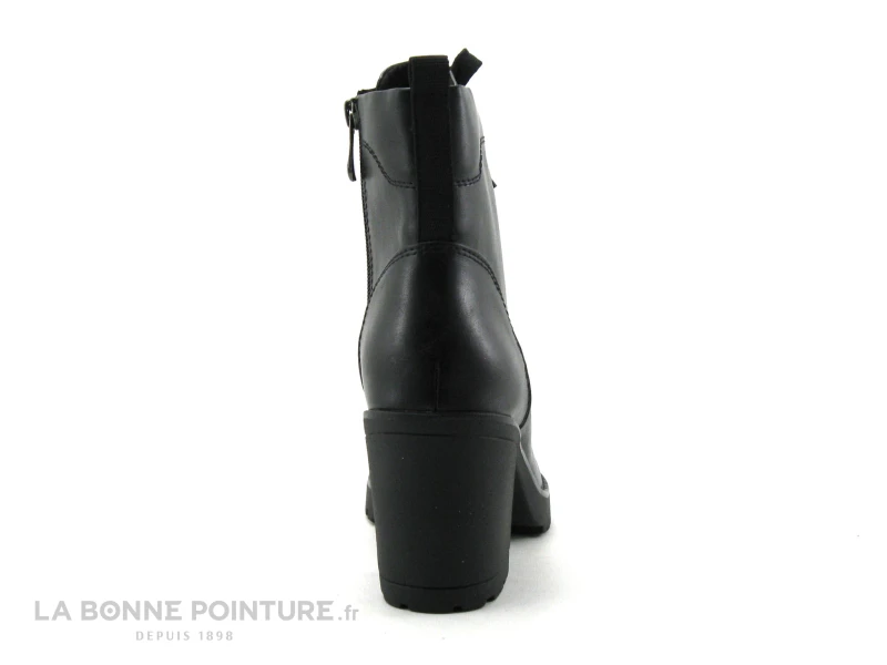 Marco Tozzi 2-25204-27 - Bottine Noire A Lacet Avec Talon Haut Epais 6 Marco Tozzi 2-25204-27 - Bottine Noire A Lacet Avec Talon Haut Epais – Image 4