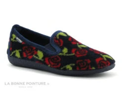 Semelflex VIRGINIA Marine - Roses Rouges - Chausson Femme
