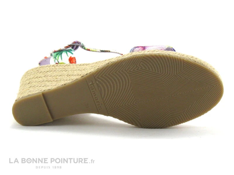 Tamaris 1-28300-22 Flower Comb - Nu-pieds Toile Fleurie 9 Tamaris 1-28300-22 Flower Comb - Nu-pieds Toile Fleurie – Image 7