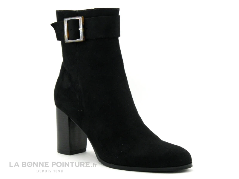 The Divine Factory QL4549 Velours Noir - Bottine Talon Haut 3 The Divine Factory QL4549 Velours Noir - Bottine Talon Haut