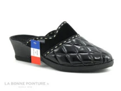 Fargeot MELANIE - Noir Verni - Pantoufle Mule Talon