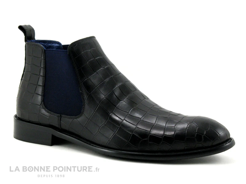 Kdopa MURRAY Noir - Boots Chelsea Homme Aspect Cuir Croco 3 Kdopa MURRAY Noir - Boots Chelsea Homme Aspect Cuir Croco