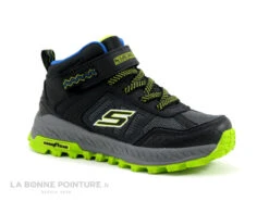 Skechers FUSE TREAD TREKOR Noir Bleu Jaune - Boots GARCON