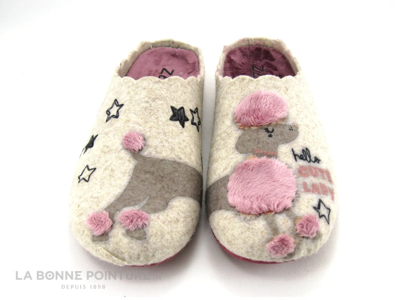 Zels 41154 Maquillaje - Rose - Caniche - Pantoufle Mule Femme 4 Zels 41154 Maquillaje - Rose - Caniche - Pantoufle Mule Femme – Image 2