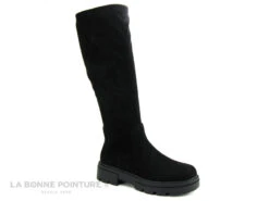 The Divine Factory HX4713 Noir - Botte Stretch Noir - Semelle Epaisse