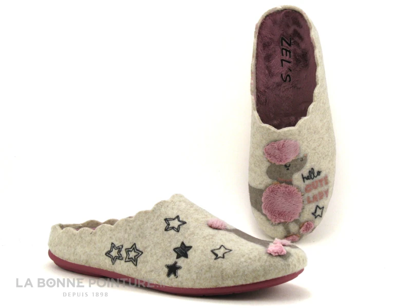 Zels 41154 Maquillaje - Rose - Caniche - Pantoufle Mule Femme 7 Zels 41154 Maquillaje - Rose - Caniche - Pantoufle Mule Femme – Image 5