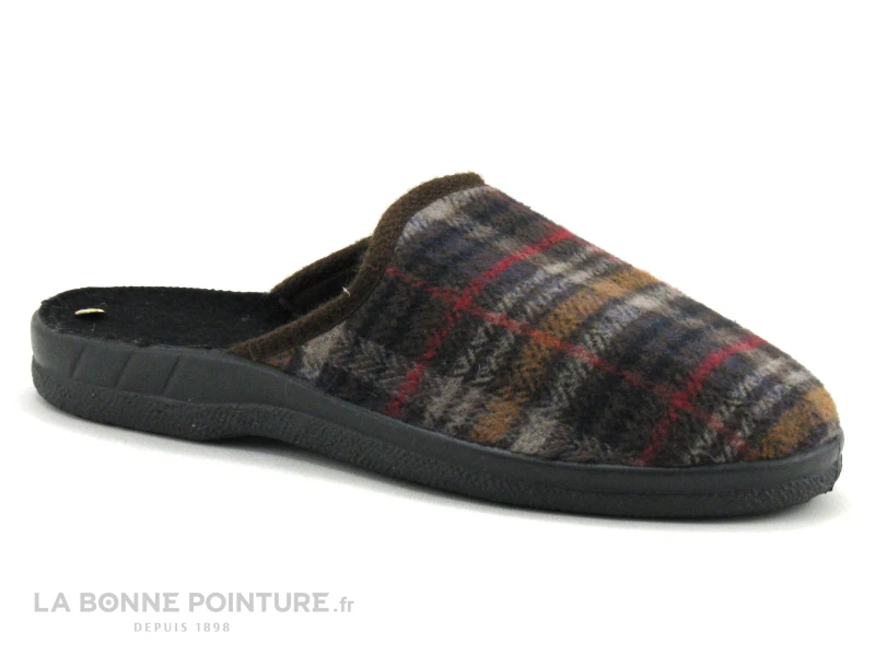 Lollans 002 22144 - Ecossais Marron - Pantoufle Mule Homme 3 Lollans 002 22144 - Ecossais Marron - Pantoufle Mule Homme