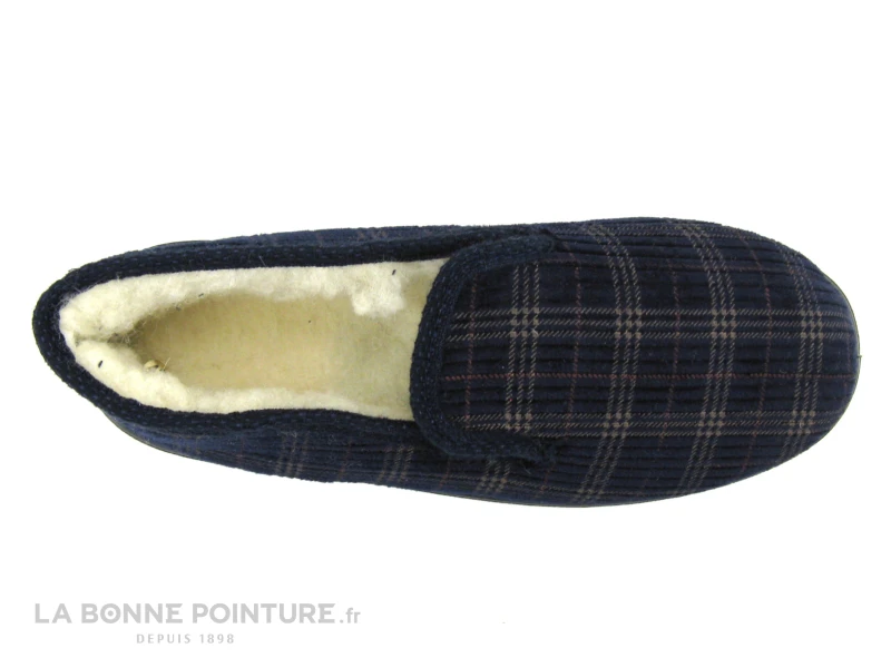 Lollans 001 8124 Marine - Velours Cotele - Charentaise Homme 4 Lollans 001 8124 Marine - Velours Cotele - Charentaise Homme – Image 2