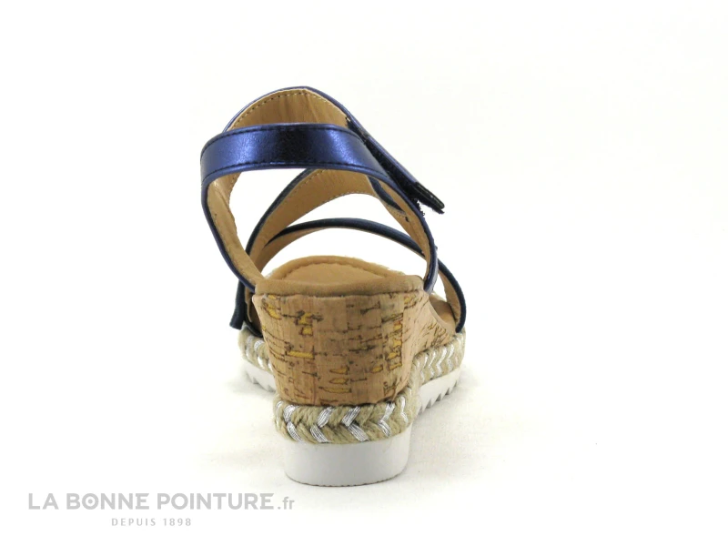 Morans TICTAQUE 28554 Bleu Marine - Sandale Compensee 6 Morans TICTAQUE 28554 Bleu Marine - Sandale Compensee – Image 4