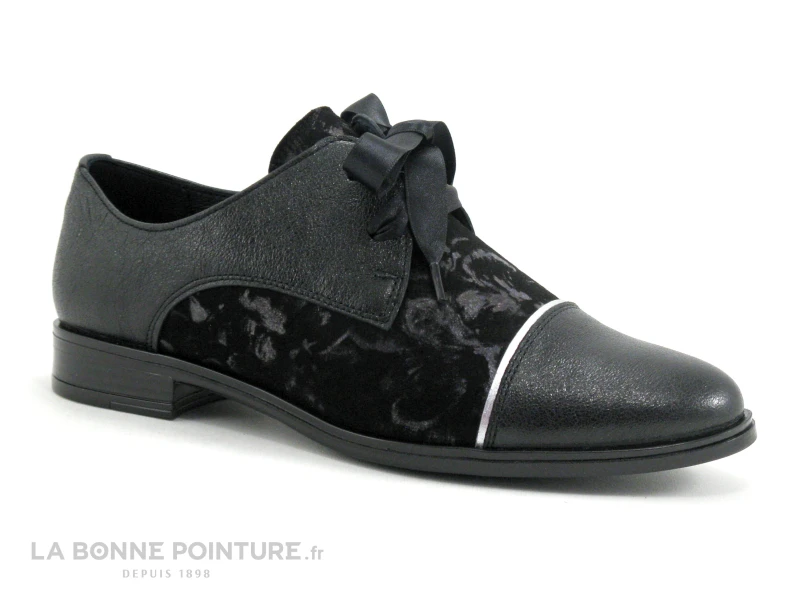 Mademoisel H 8057 Noir 2419 - Velours Imprime - Derby Femme 7 Mademoisel H 8057 Noir 2419 - Velours Imprime - Derby Femme – Image 5