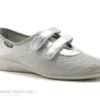 Semelflex Marie-Jo Pantoufle Gris Galet Velcro
