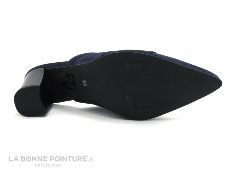 Caty Kivala MUGUET Velours Marine - Sabot Pointu Talon 9 Caty Kivala MUGUET Velours Marine - Sabot Pointu Talon – Image 7