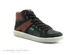 Kickers LOWELL Noir Bordeaux - Basket Montante