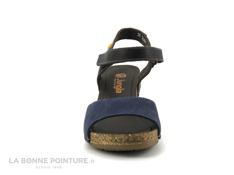 Jungla 7683 Bleu Marine - Marron - Sandale A Talon Epais 4 Jungla 7683 Bleu Marine - Marron - Sandale A Talon Epais – Image 2