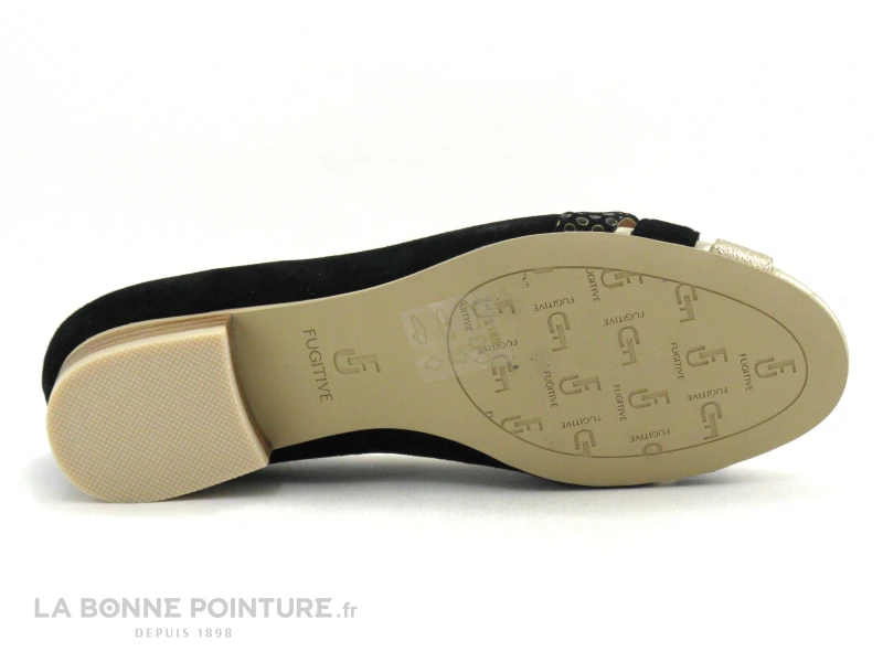 Fugitive FUMEE LPIJN11 Velours Noir - Or - Ballerine 9 Fugitive FUMEE LPIJN11 Velours Noir - Or - Ballerine – Image 7