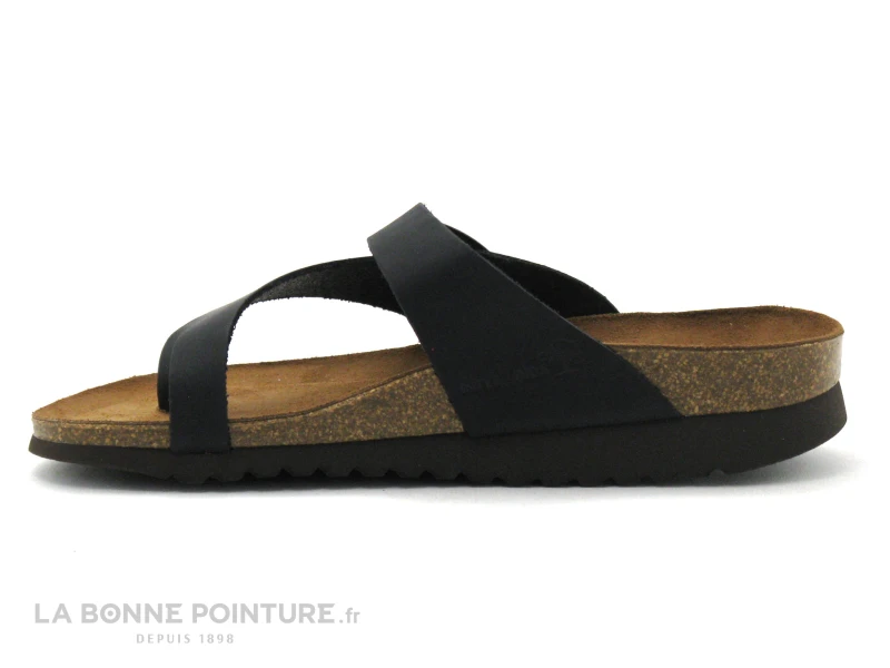 Inter Bios 7119 Negro - Tong Cuir Noir - Bride Reglable 5 Inter Bios 7119 Negro - Tong Cuir Noir - Bride Reglable – Image 3