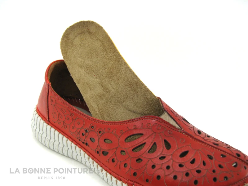 Karyoka RITA Blood - Ballerine Rouge Tige Perforee 7 Karyoka RITA Blood - Ballerine Rouge Tige Perforee – Image 5