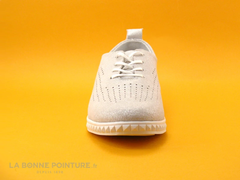 Morans WITOU Argent - Chaussure A Lacet Femme Perforee 4 Morans WITOU Argent - Chaussure A Lacet Femme Perforee – Image 2