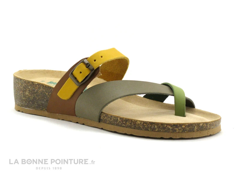 Bionatura 12A456 Kaki - Tong Compensee Femme 3 Bionatura 12A456 Kaki - Tong Compensee Femme