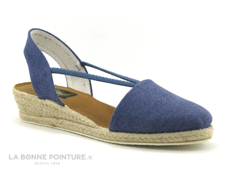 Ludiher 365 Marino - Espadrille Talon Compense - Toile Bleue 3 Ludiher 365 Marino - Espadrille Talon Compense - Toile Bleue