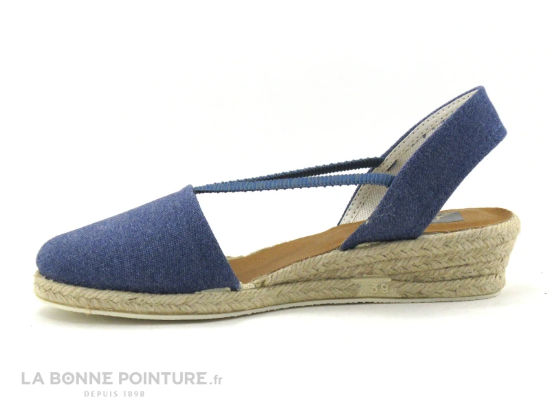 Ludiher 365 Marino - Espadrille Talon Compense - Toile Bleue 4 Ludiher 365 Marino - Espadrille Talon Compense - Toile Bleue – Image 2