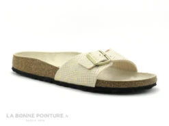Birkenstock MADRID Shiny Python Eggshell Gold - BK1018543 - Mule F